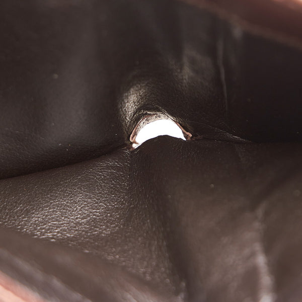 グッチ GGキャンバス Ｗホック 二つ折り財布 131854 ブラウン キャンバス レザー レディース GUCCI 【中古】