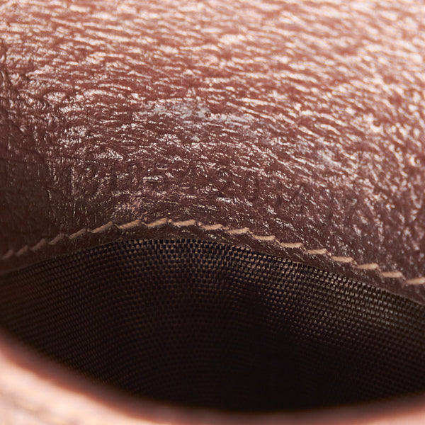 グッチ GGキャンバス Ｗホック 二つ折り財布 131854 ブラウン キャンバス レザー レディース GUCCI 【中古】