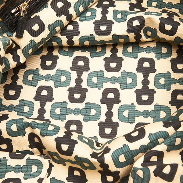 グッチ GGキャンバス シェリーライン 139260 ブラック キャンバス レザー トートバッグ レディース GUCCI 【中古】