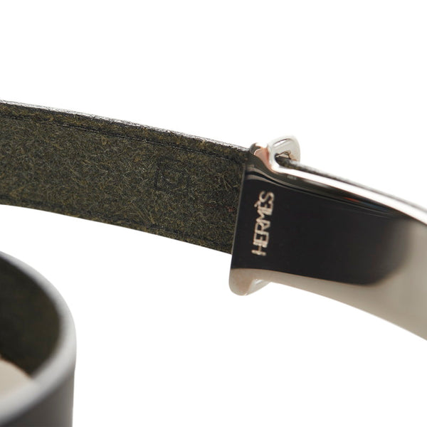 エルメス ブラック シルバー レザー メタル アピ２ バングル レディース HERMES 【中古】