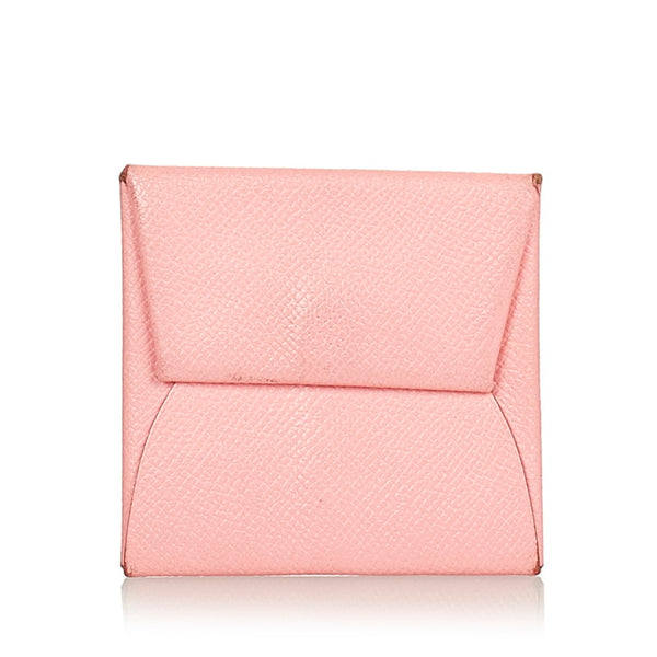 エルメス バスティア コインケース ピンク レザー レディース HERMES 【中古】