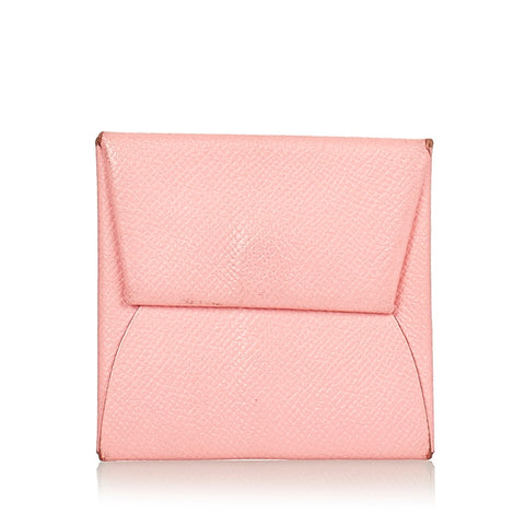 エルメス バスティア コインケース ピンク レザー レディース HERMES 【中古】