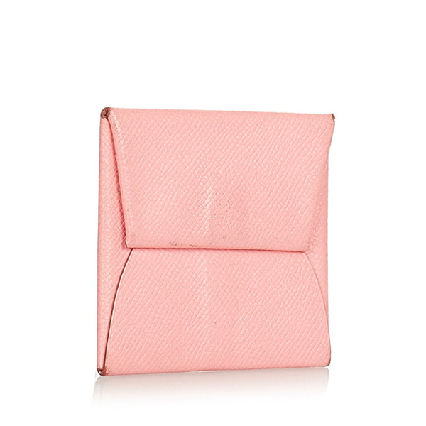 エルメス バスティア コインケース ピンク レザー レディース HERMES 【中古】