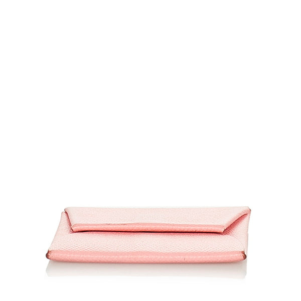 エルメス バスティア コインケース ピンク レザー レディース HERMES 【中古】