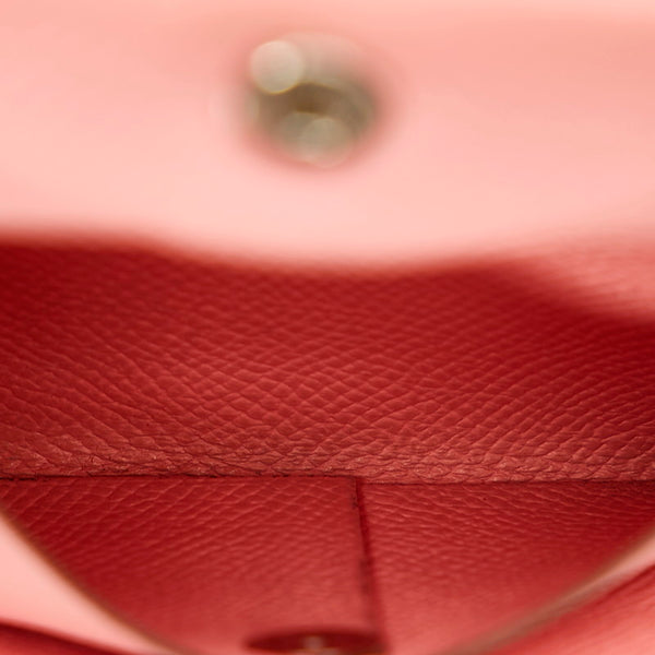 エルメス バスティア コインケース ピンク レザー レディース HERMES 【中古】