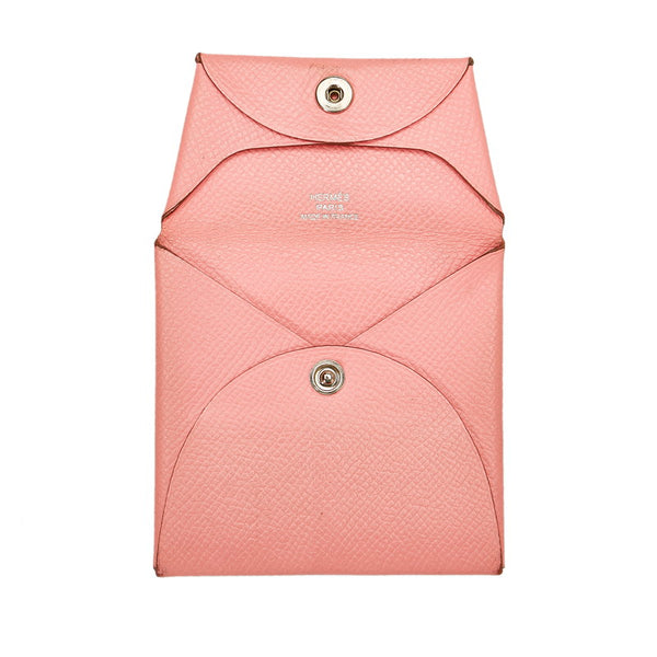 エルメス バスティア コインケース ピンク レザー レディース HERMES 【中古】