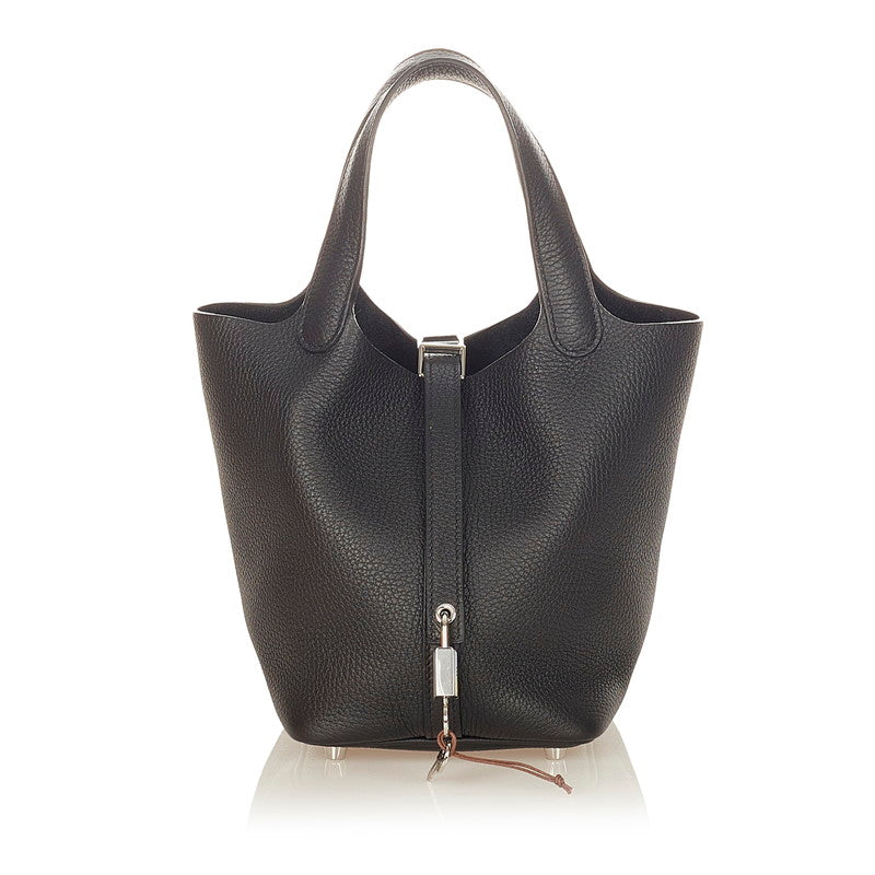 エルメス ピコタンロック PM ブラック トリヨンクレマンス ハンドバッグ レディース HERMES Z刻印 【中古】