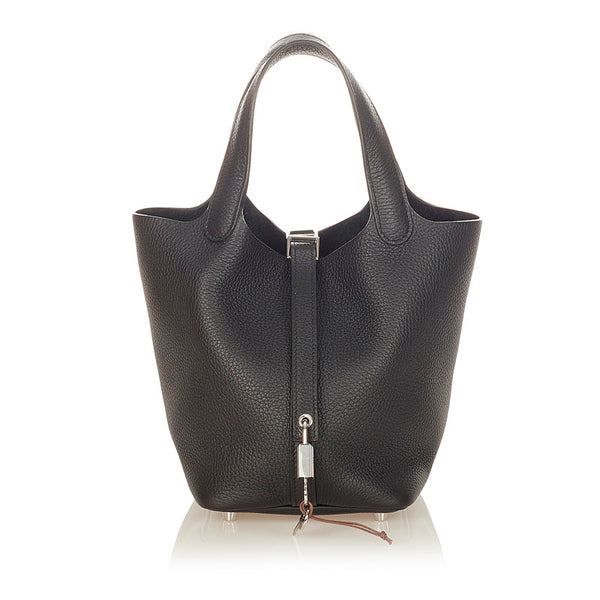 エルメス ピコタンロック PM ブラック トリヨンクレマンス ハンドバッグ レディース HERMES Z刻印 【中古】