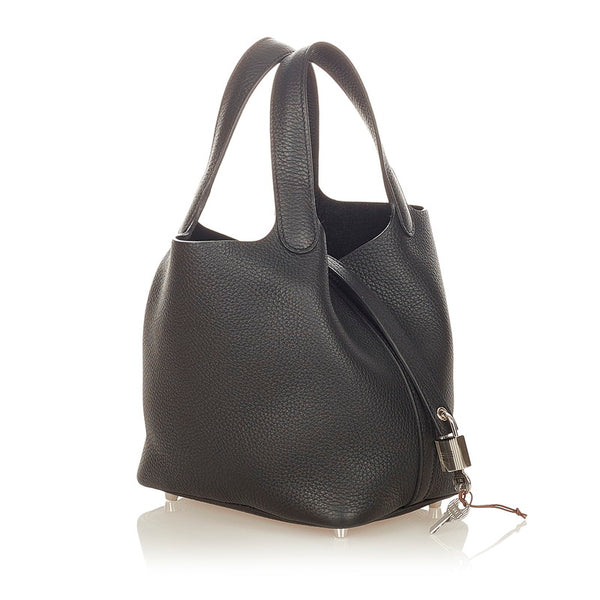 エルメス ピコタンロック PM ブラック トリヨンクレマンス ハンドバッグ レディース HERMES Z刻印 【中古】