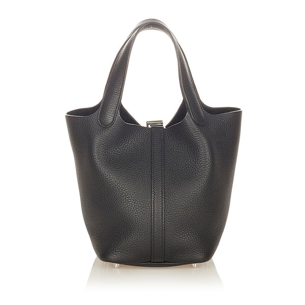 エルメス ピコタンロック PM ブラック トリヨンクレマンス ハンドバッグ レディース HERMES Z刻印 【中古】