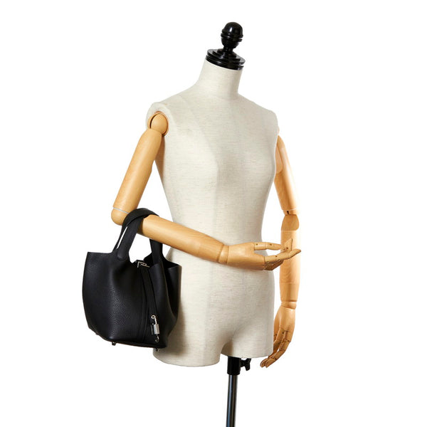 エルメス ピコタンロック PM ブラック トリヨンクレマンス ハンドバッグ レディース HERMES Z刻印 【中古】