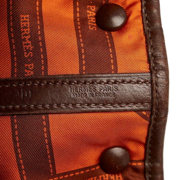 エルメス ガーデンツイリーTPM ブラウン レザー ハンドバッグ レディース HERMES □I刻印 【中古】