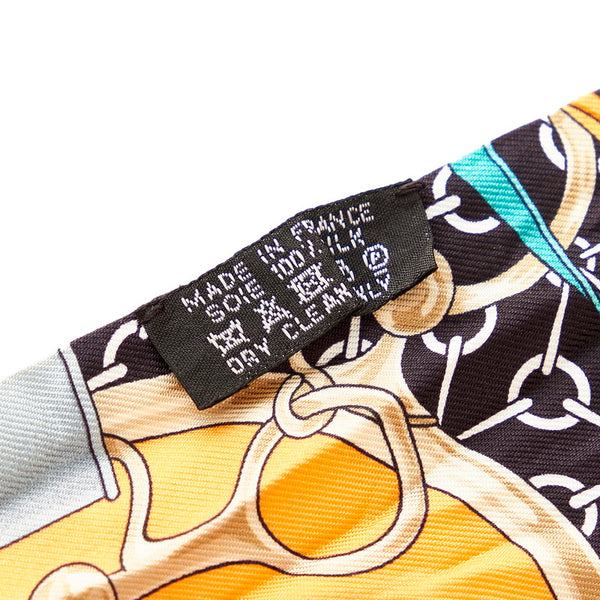 エルメス ツイリー オレンジ シルク スカーフ レディース HERMES 【中古】