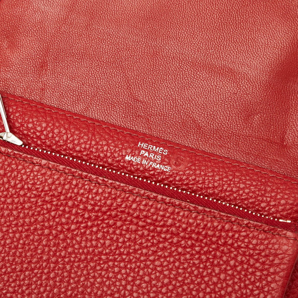 エルメス ドコン コンパクト レッド トゴ 二つ折り財布 レディース HERMES □K刻印 【中古】