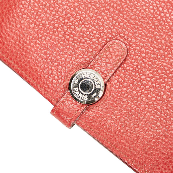 エルメス ドコン コンパクト レッド トゴ 二つ折り財布 レディース HERMES □K刻印 【中古】