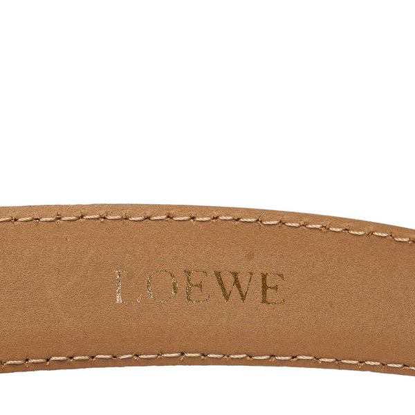 ロエベ ホワイト レザー ベルト レディース LOEWE 【中古】
