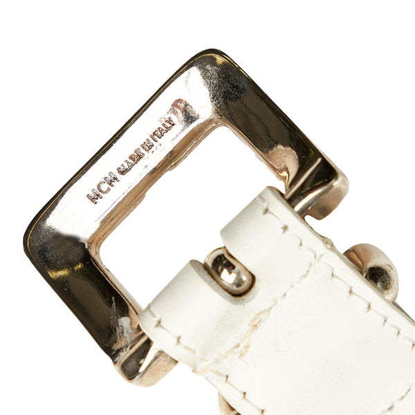 ロエベ ホワイト レザー ベルト レディース LOEWE 【中古】