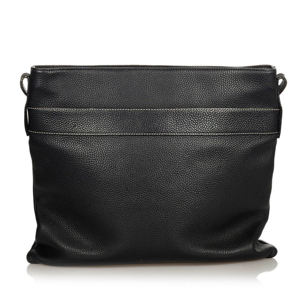 ロエベ ブラック レザー 斜め掛け ショルダーバッグ レディース LOEWE 【中古】