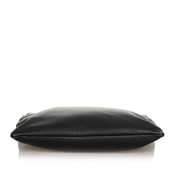 ロエベ ブラック レザー 斜め掛け ショルダーバッグ レディース LOEWE 【中古】