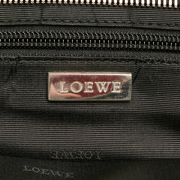 ロエベ ブラック レザー 斜め掛け ショルダーバッグ レディース LOEWE 【中古】