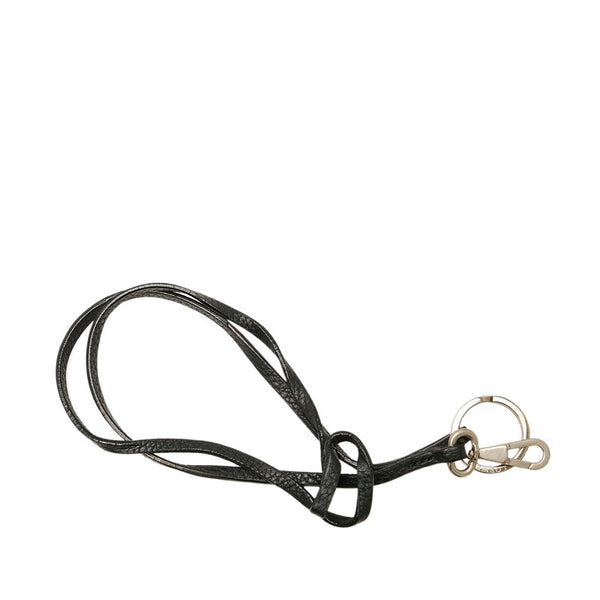 ロエベ ブラック レザー 斜め掛け ショルダーバッグ レディース LOEWE 【中古】