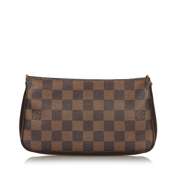 ルイ ヴィトン ダミエ ポシェットアクセソワール Ｎ41206 ブラウン PVC レザー ポーチ レディース LOUIS VUITTON 【中古】