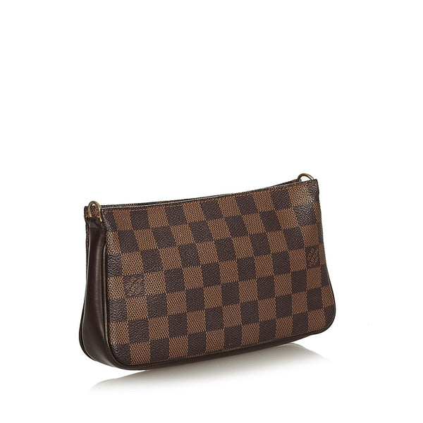 ルイ ヴィトン ダミエ ポシェットアクセソワール Ｎ41206 ブラウン PVC レザー ポーチ レディース LOUIS VUITTON 【中古】