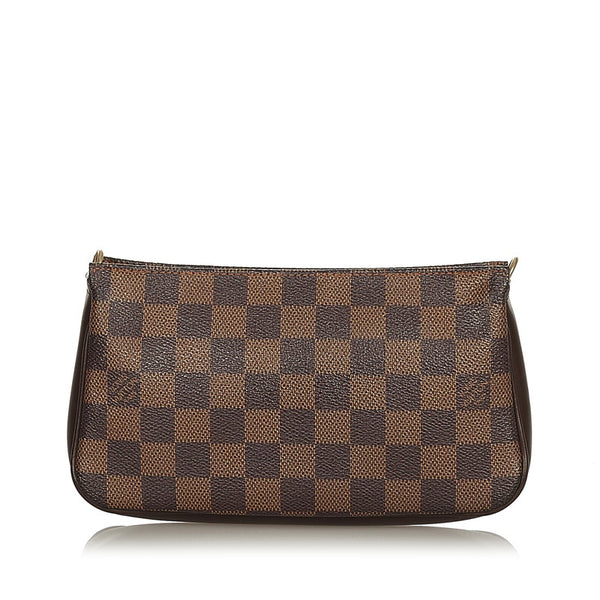 ルイ ヴィトン ダミエ ポシェットアクセソワール Ｎ41206 ブラウン PVC レザー ポーチ レディース LOUIS VUITTON 【中古】
