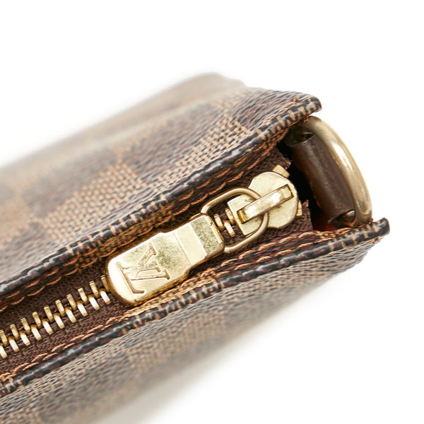 ルイ ヴィトン ダミエ ポシェットアクセソワール Ｎ41206 ブラウン PVC レザー ポーチ レディース LOUIS VUITTON 【中古】