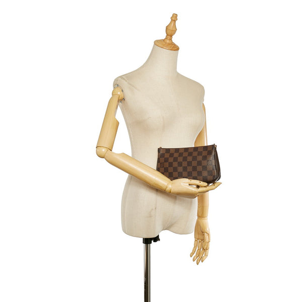 ルイ ヴィトン ダミエ ポシェットアクセソワール Ｎ41206 ブラウン PVC レザー ポーチ レディース LOUIS VUITTON 【中古】