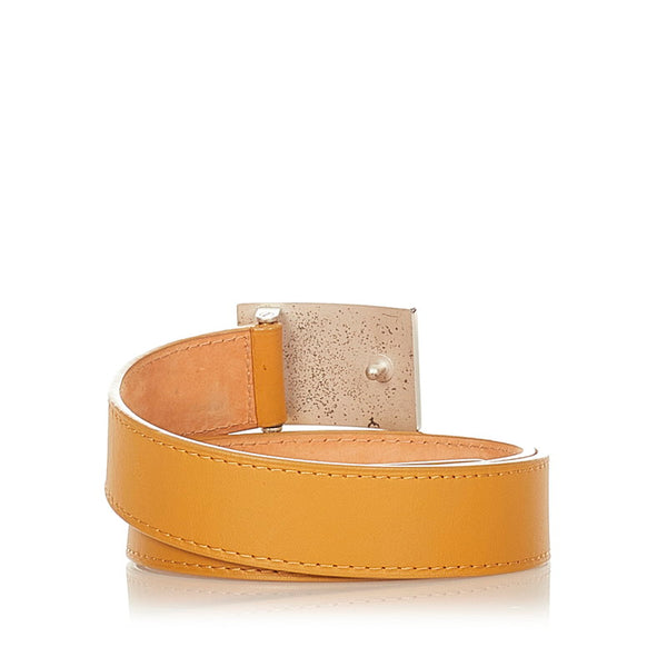 ルイ ヴィトン サンチュール ジーンズ M6812 キャメル レザー ベルト メンズ LOUIS VUITTON 【中古】