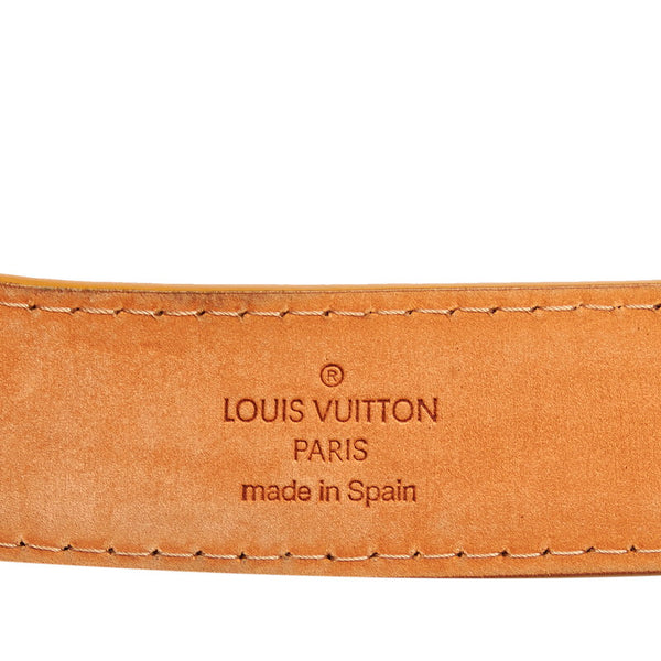 ルイ ヴィトン サンチュール ジーンズ M6812 キャメル レザー ベルト メンズ LOUIS VUITTON 【中古】
