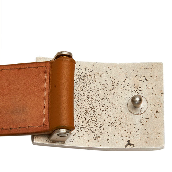 ルイ ヴィトン サンチュール ジーンズ M6812 キャメル レザー ベルト メンズ LOUIS VUITTON 【中古】