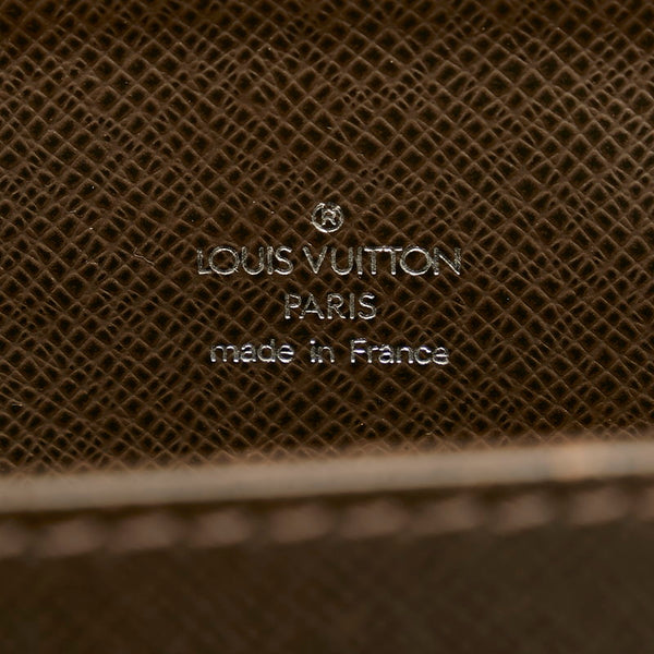 ルイ ヴィトン タイガ ポルトキュマンロザン M30058 ブラウン レザー ビジネスバッグ メンズ LOUIS VUITTON 【中古】