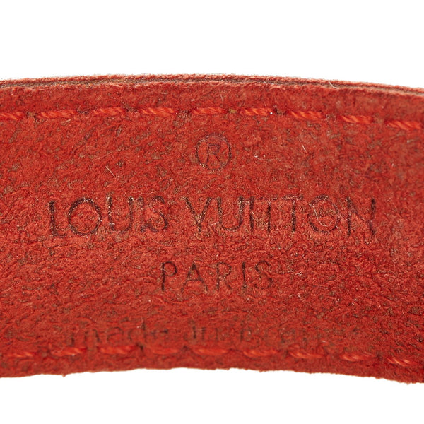 ルイ ヴィトン バングル M64448  ブラウン レザー メッキ レディース LOUIS VUITTON 【中古】