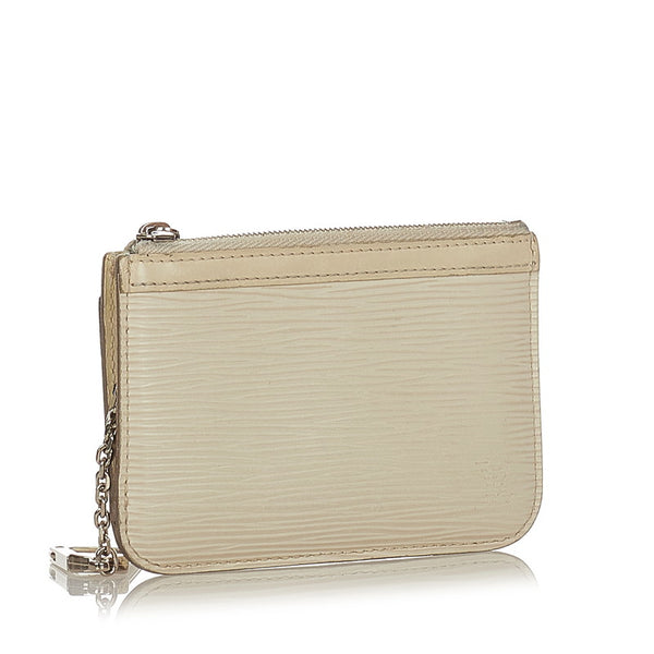 ルイ ヴィトン エピ ポシェットクレ M66602 ホワイト レザー コインケース レディース LOUIS VUITTON 【中古】