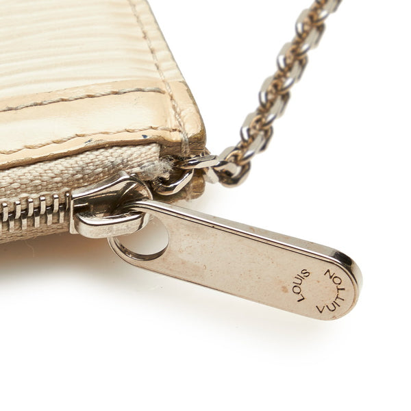 ルイ ヴィトン エピ ポシェットクレ M66602 ホワイト レザー コインケース レディース LOUIS VUITTON 【中古】