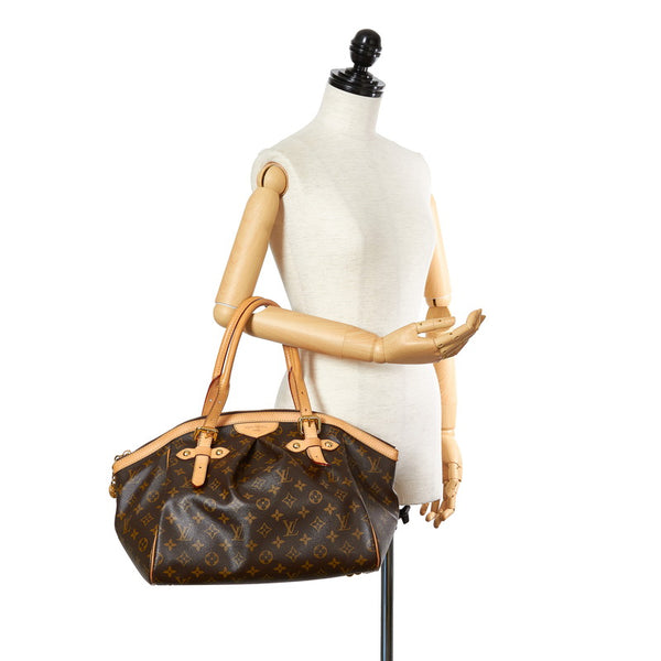 ルイ ヴィトン モノグラム ティボリGM ハンドバッグ M40144 ブラウン PVC レザー レディース LOUIS VUITTON 【中古】