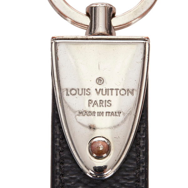 ルイ ヴィトン ダミエ グラフィット アンフィニ M65049 ブラック PVC メタル キーリング メンズ LOUIS VUITTON 【中古】