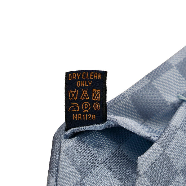 ルイ ヴィトン クラヴァアット ダミエ クラシック M78754 ブルークレール シルク ネクタイ メンズ LOUIS VUITTON 【中古】