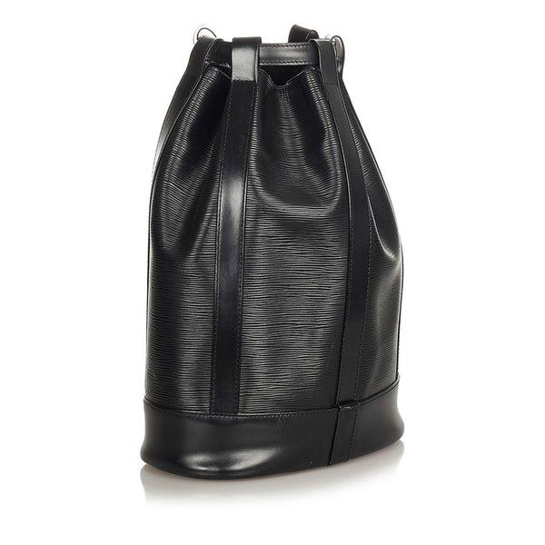 ルイ ヴィトン エピ ランドネPM M52352 ノワール レザー ショルダーバッグ レディース LOUIS VUITTON 【中古】