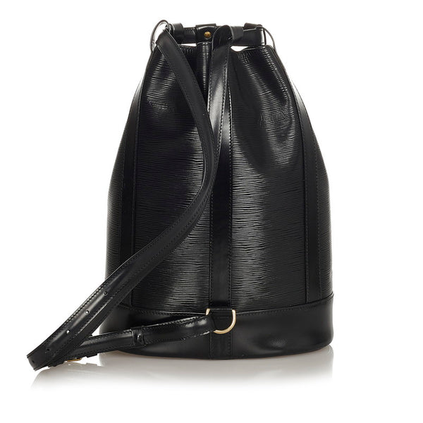 ルイ ヴィトン エピ ランドネPM M52352 ノワール レザー ショルダーバッグ レディース LOUIS VUITTON 【中古】