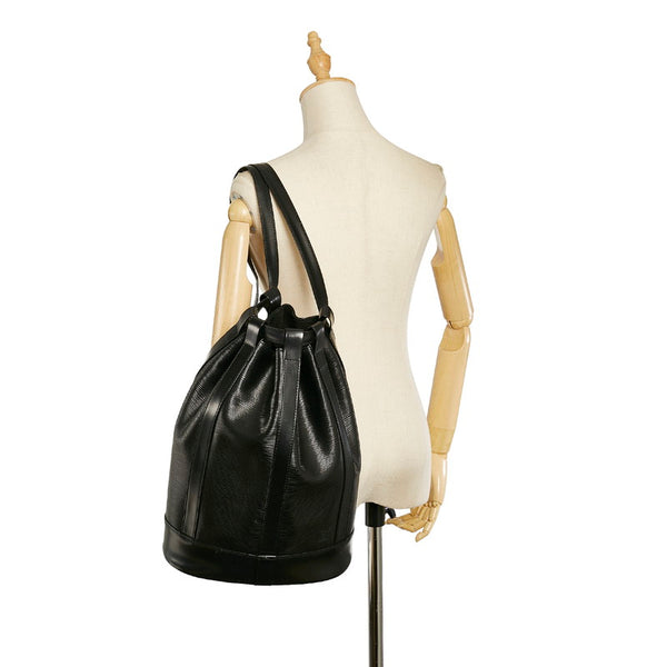 ルイ ヴィトン エピ ランドネPM M52352 ノワール レザー ショルダーバッグ レディース LOUIS VUITTON 【中古】
