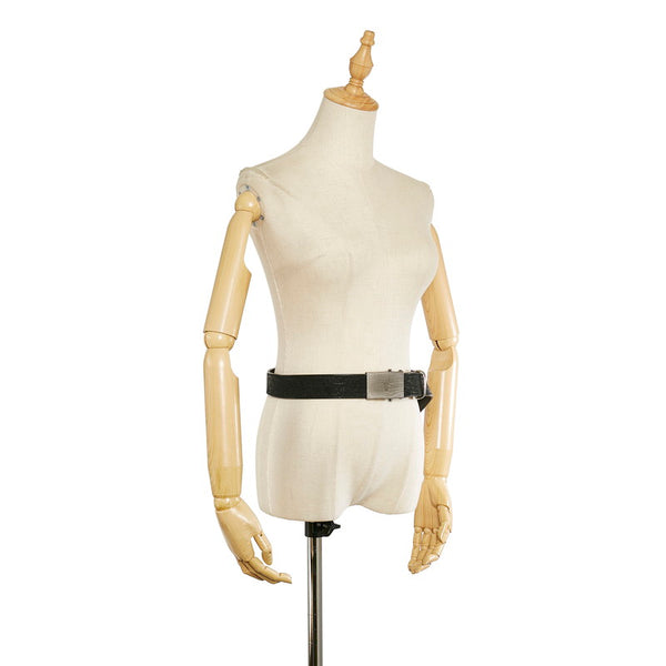 プラダ ブラック レザー ベルト メンズ PRADA 【中古】