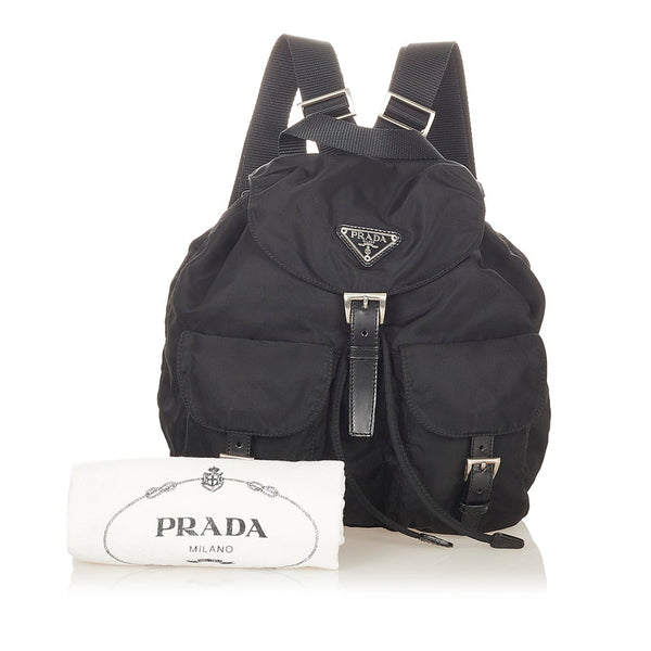 プラダ ブラック ナイロン リュック バックパック レディース PRADA 【中古】