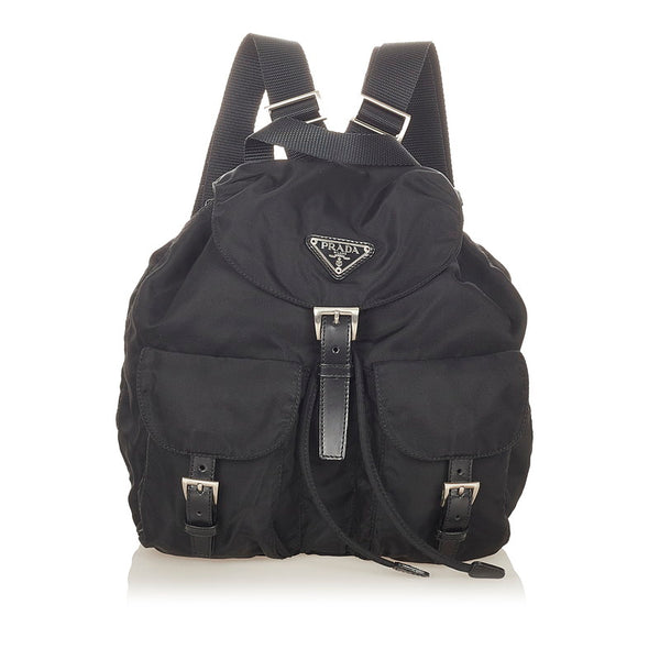 プラダ ブラック ナイロン リュック バックパック レディース PRADA 【中古】