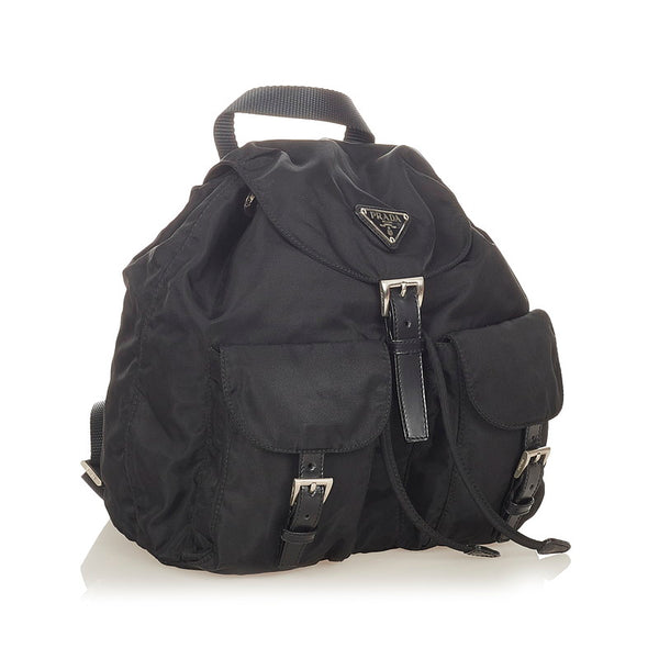 プラダ ブラック ナイロン リュック バックパック レディース PRADA 【中古】