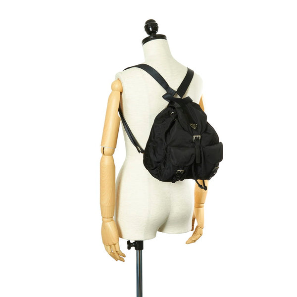 プラダ ブラック ナイロン リュック バックパック レディース PRADA 【中古】