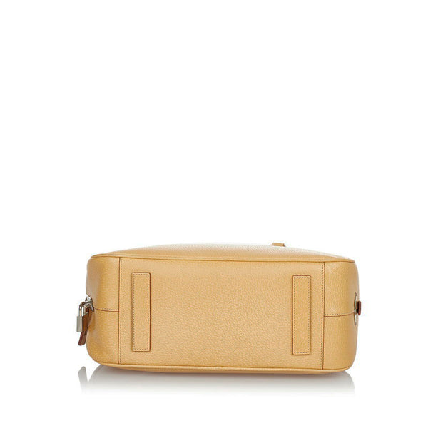プラダ ベージュ レザー ハンドバッグ レディース PRADA 【中古】