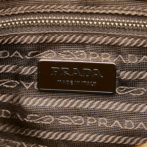 プラダ ベージュ レザー ハンドバッグ レディース PRADA 【中古】